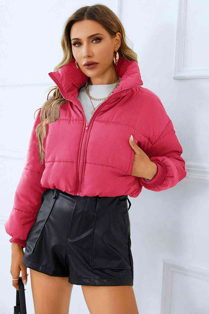 Zip-Up Winter Coat with Pockets